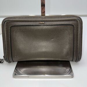 Chloe Rock Calfskin Party Long Zip Wallet with FULL INCLUSION